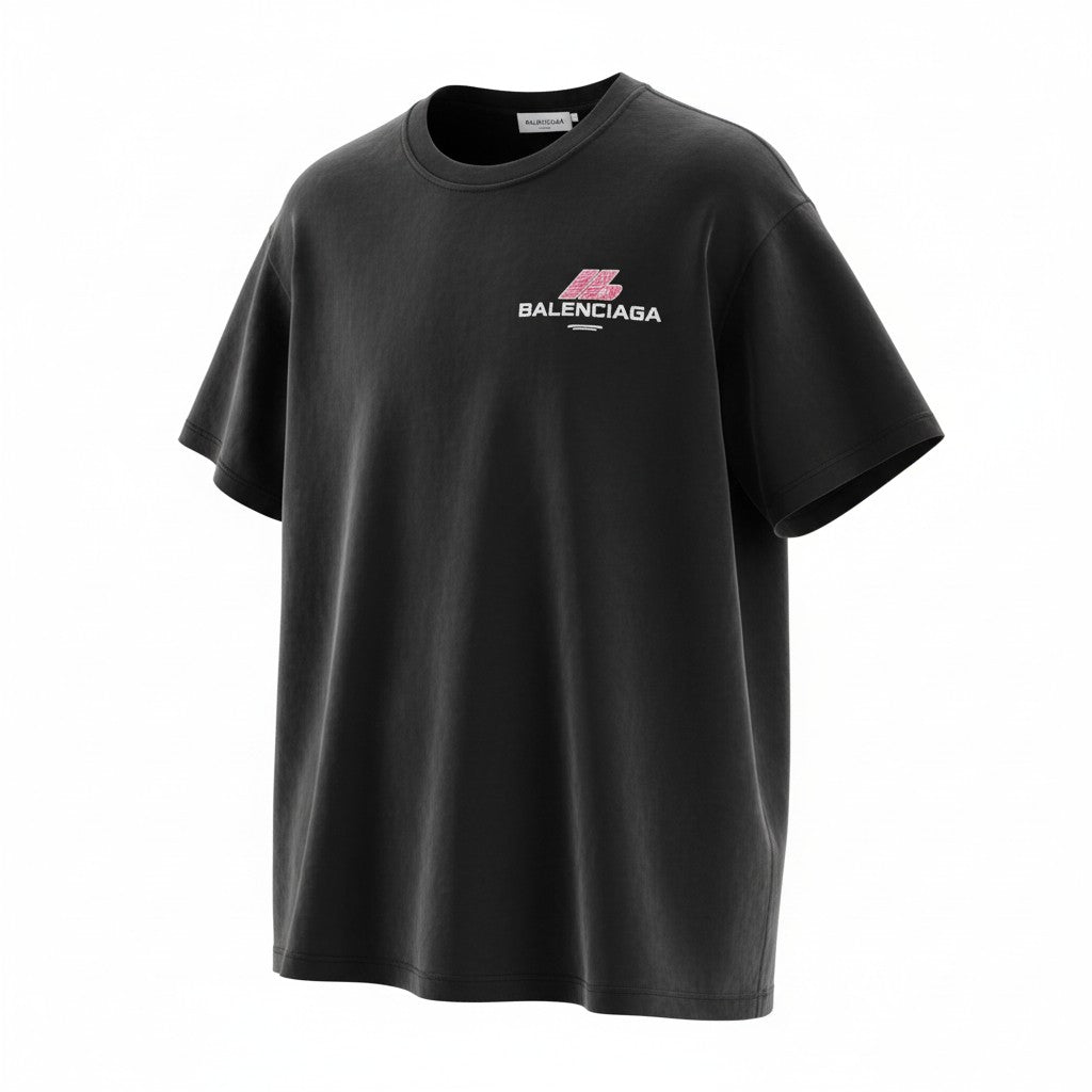 T-shirt noir et rose Balenciaga