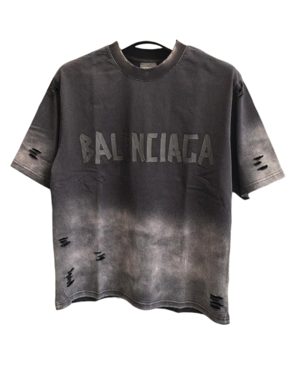 T-shirt effet usé gris Balenciaga