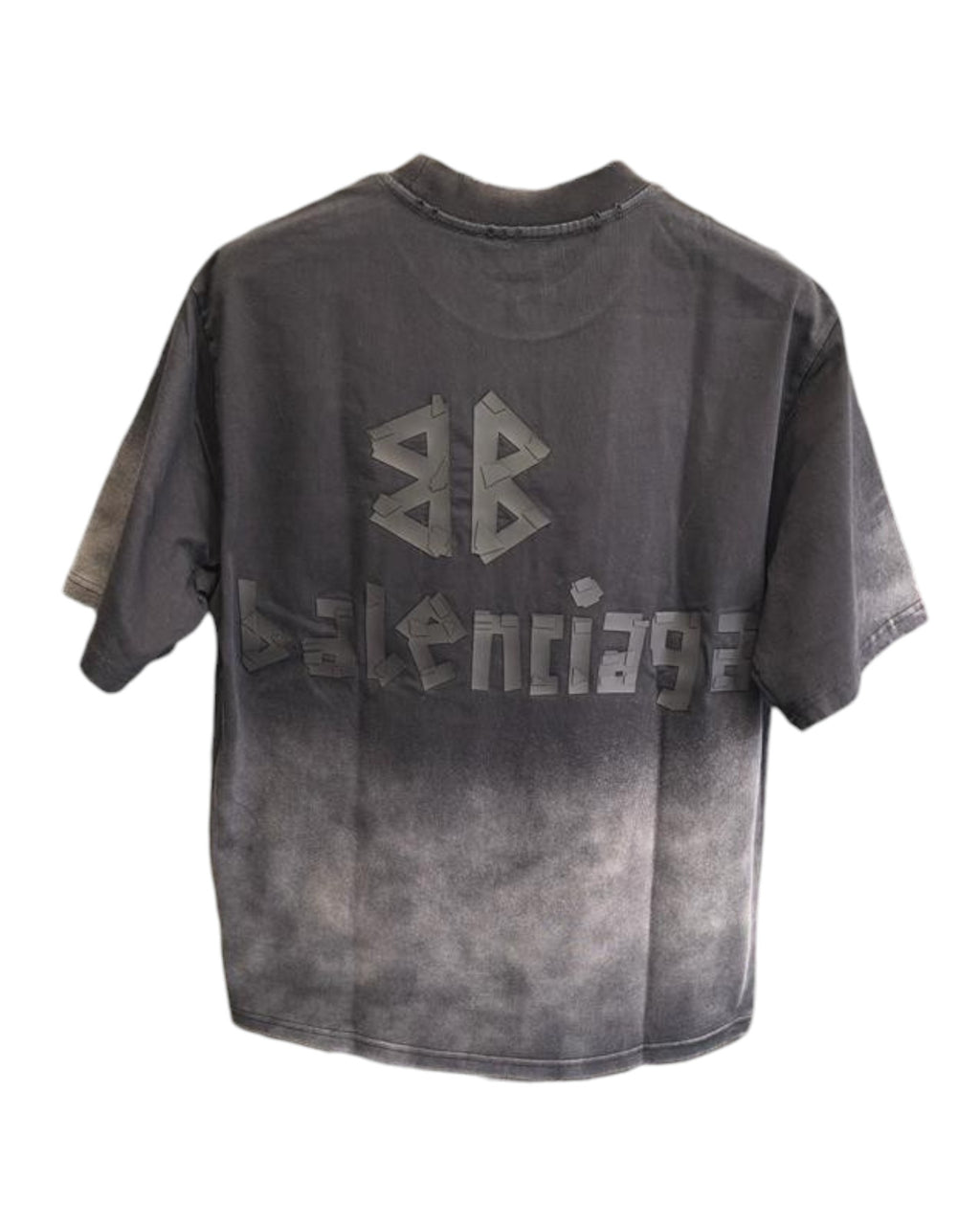 T-shirt effet usé gris Balenciaga