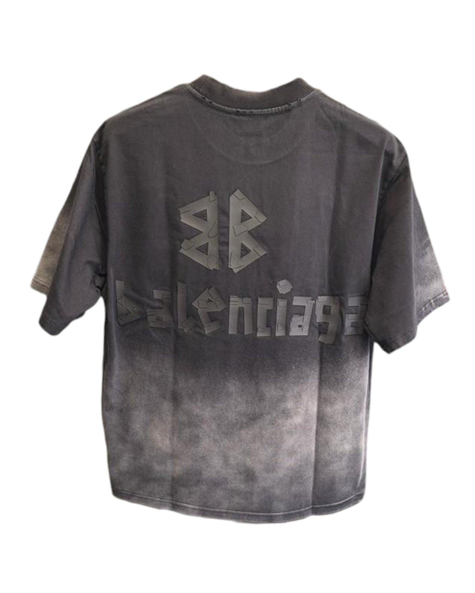 T-shirt effet usé gris Balenciaga