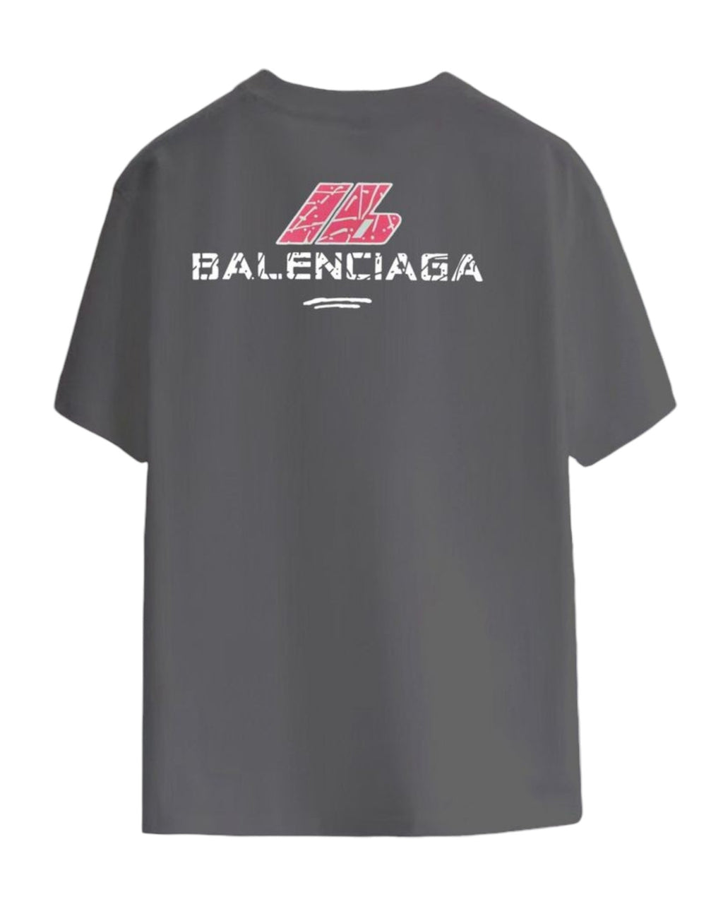 T-shirt gris et rose Balenciaga