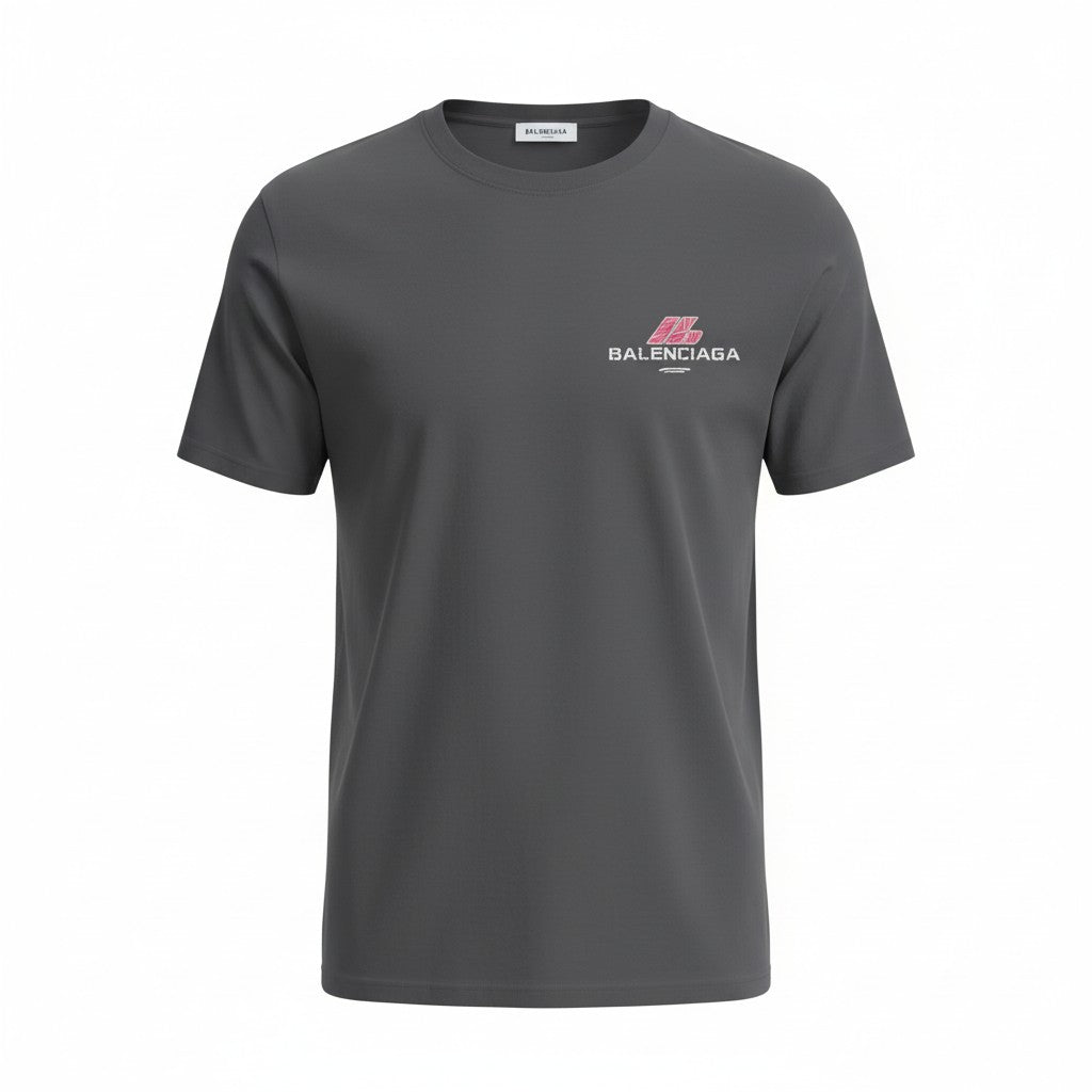 T-shirt gris et rose Balenciaga