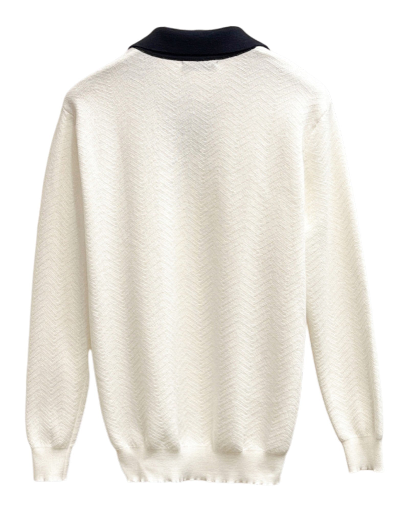 Sweat-shirt en col V blanc Prada