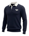 Sweat-shirt en col V bleu nuit Prada