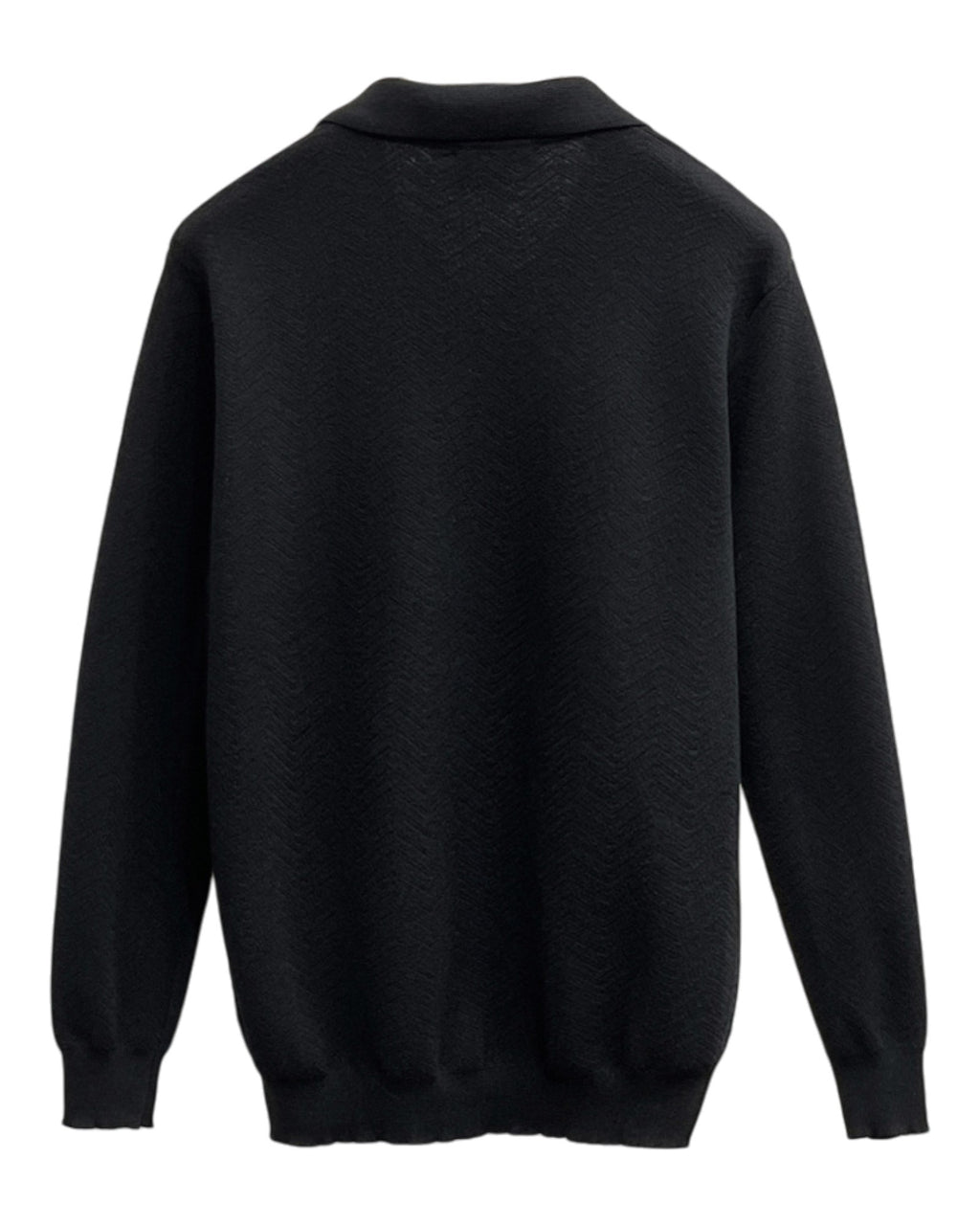 Sweat-shirt en col V noir Prada