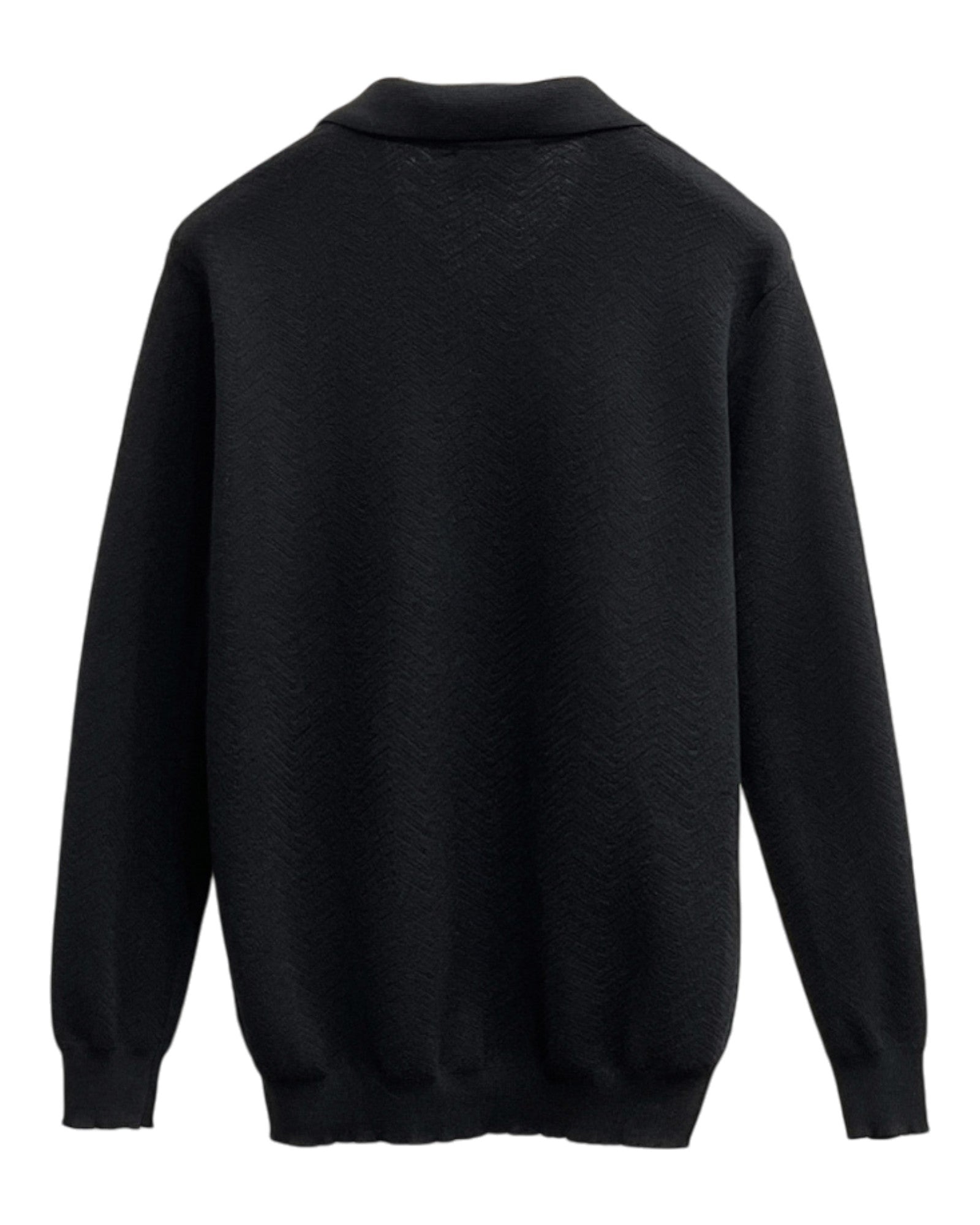 Sweat-shirt en col V noir Prada