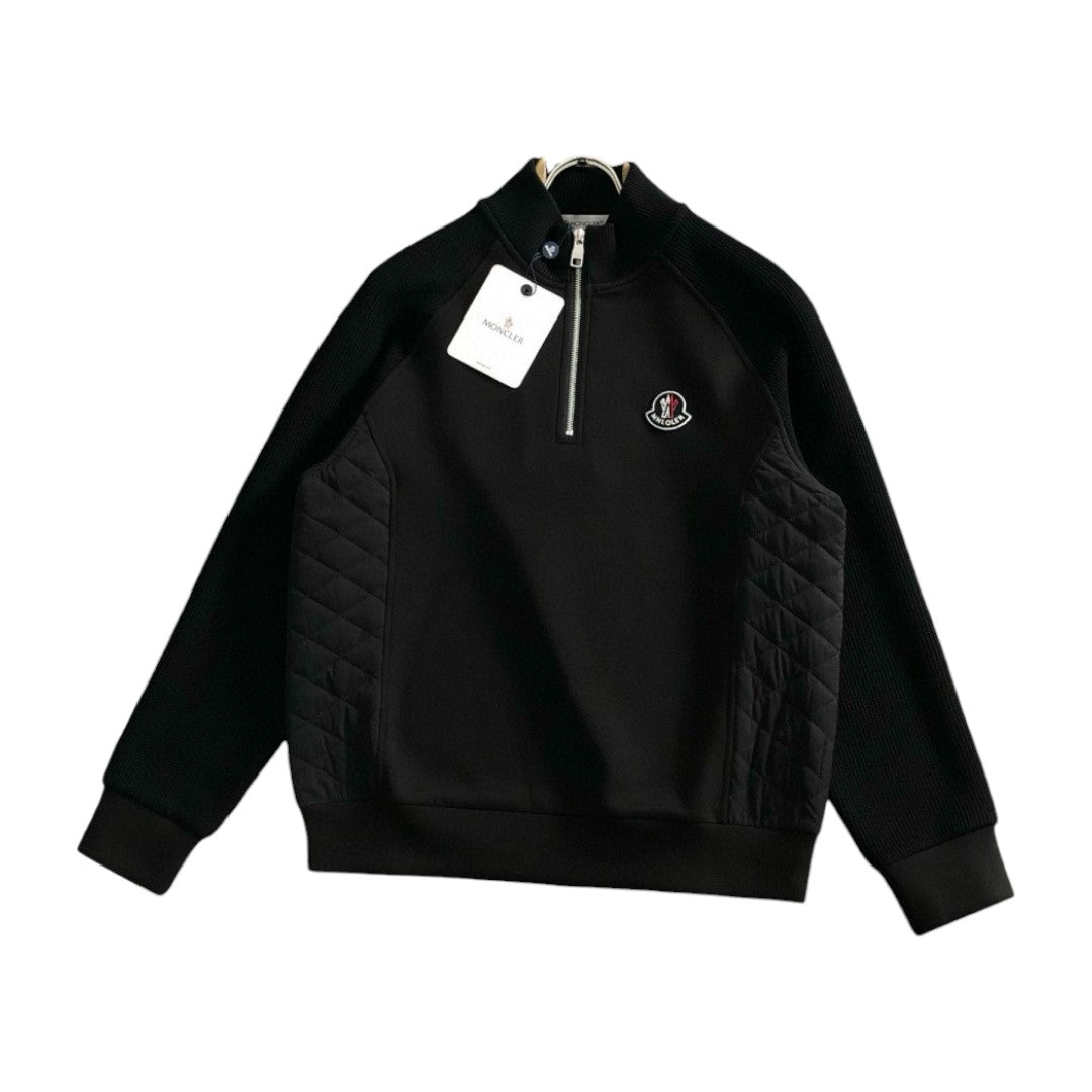 sweat a zip noir Moncler
