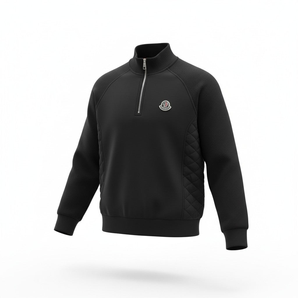sweat a zip noir Moncler