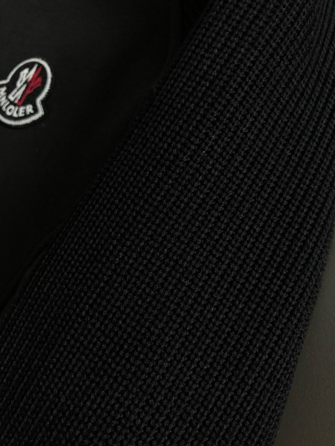 sweat a zip noir Moncler