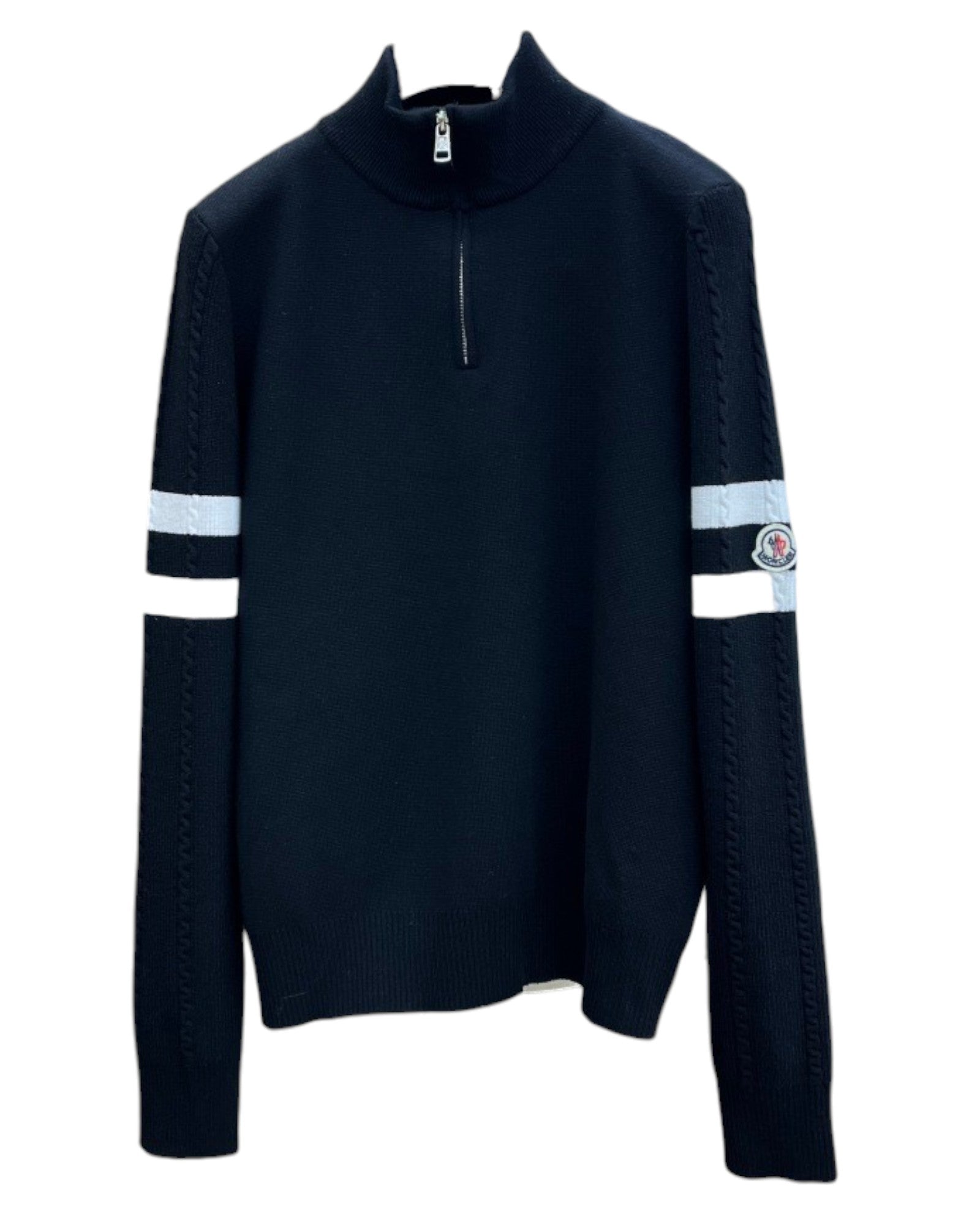Sweat à zip bleu Moncler