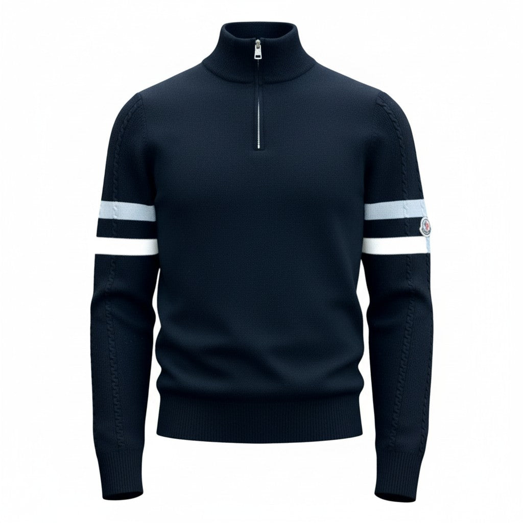 Sweat à zip bleu Moncler