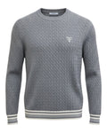 Sweat-shirt en maille gris Prada
