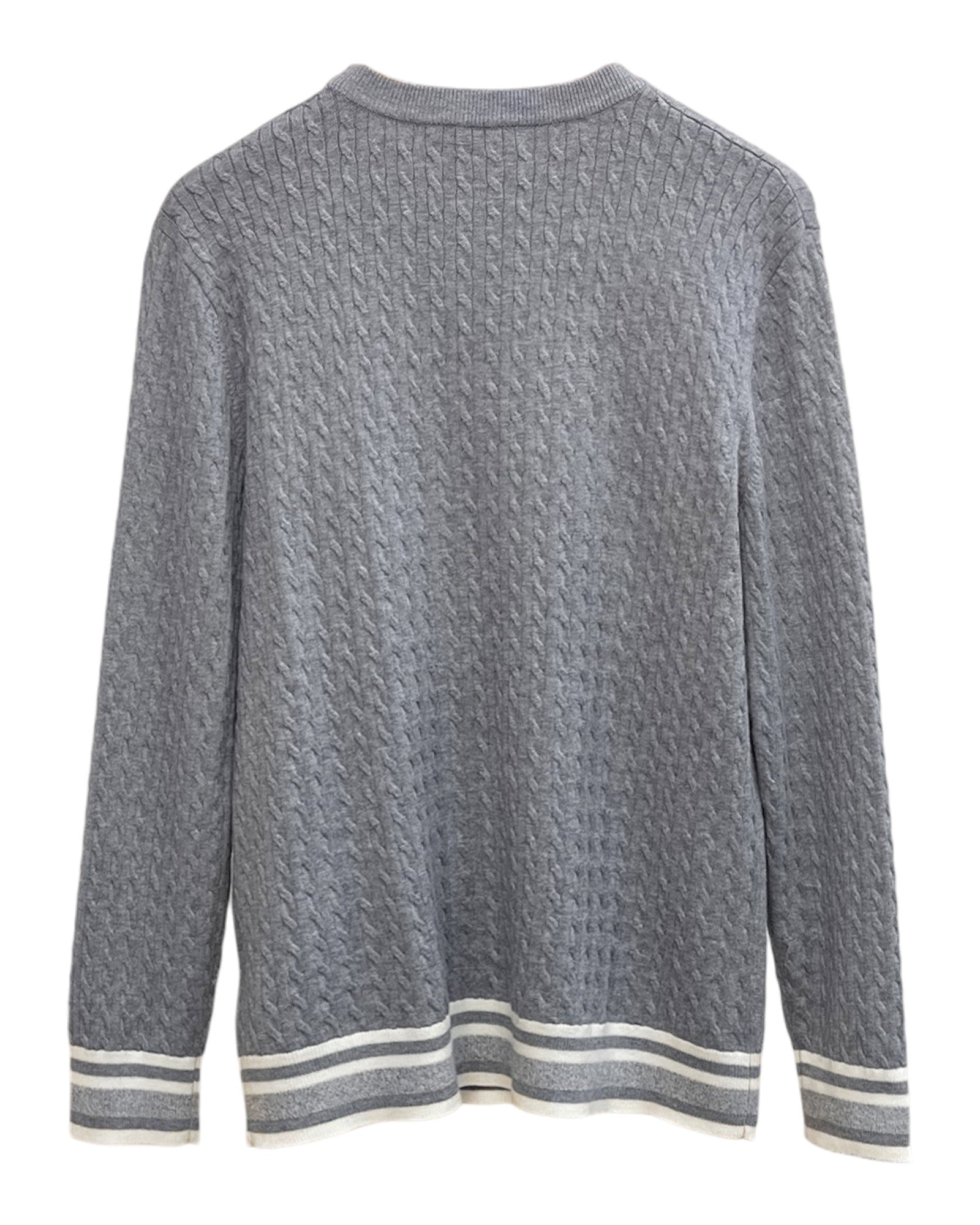 Sweat-shirt en maille gris Prada