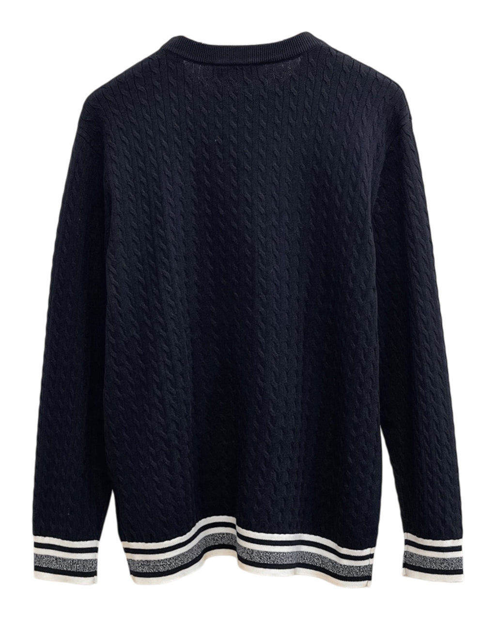 Sweat-shirt en maille bleu nuit Prada