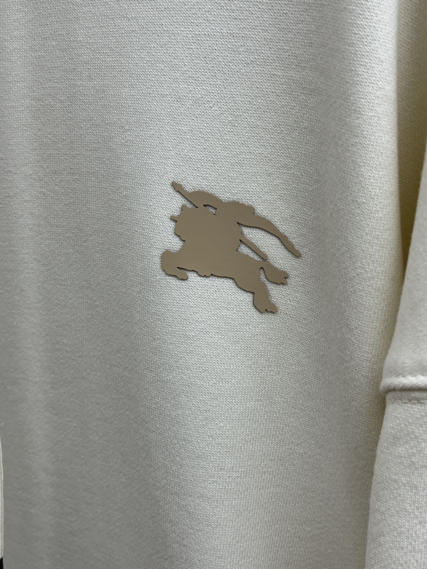 Sweat à capuche blanc Burberry