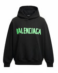 Sweat a capuche noir et vert Balenciaga