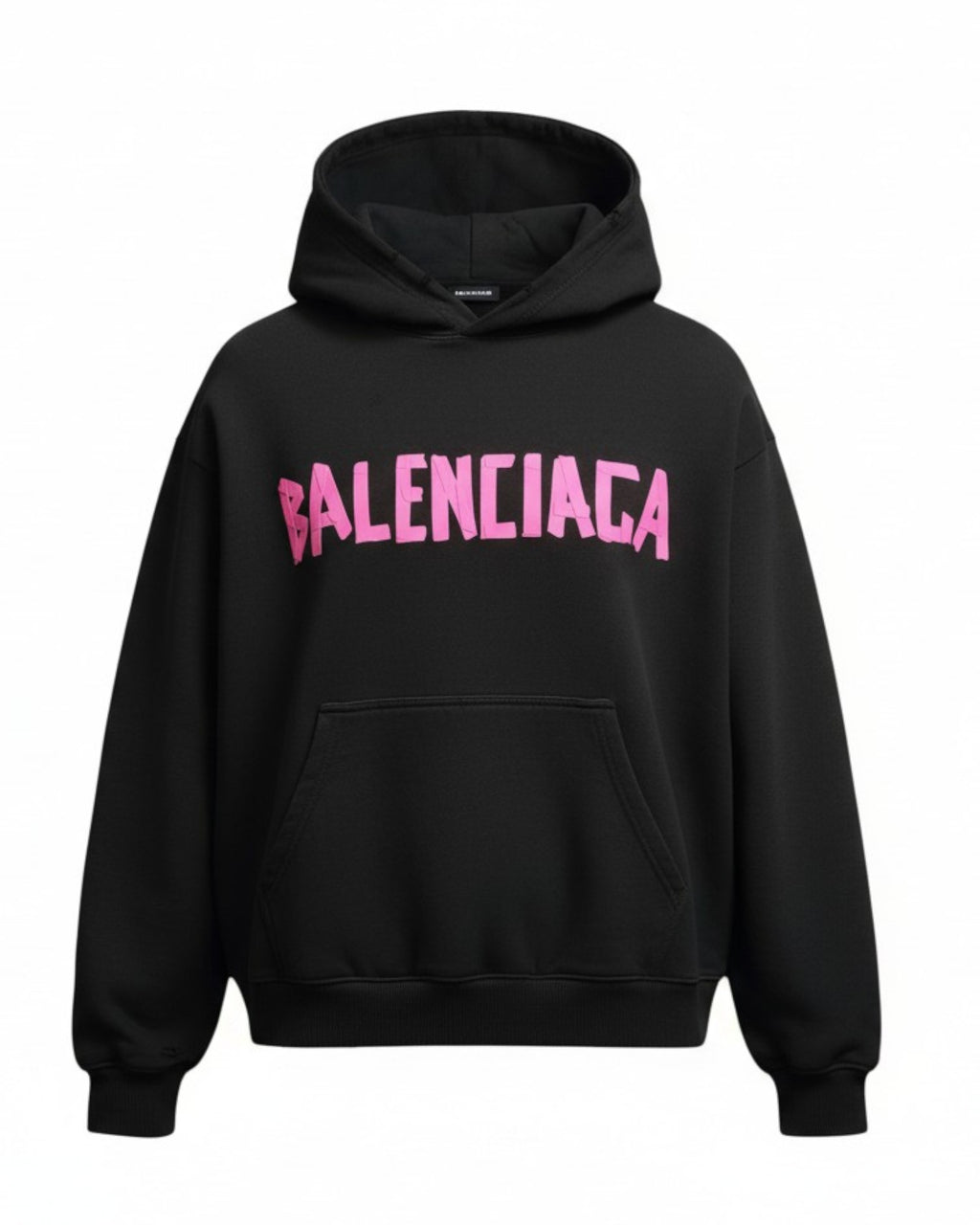 Sweat a capuche noir et rose Balenciaga