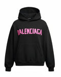 Sweat a capuche noir et rose Balenciaga
