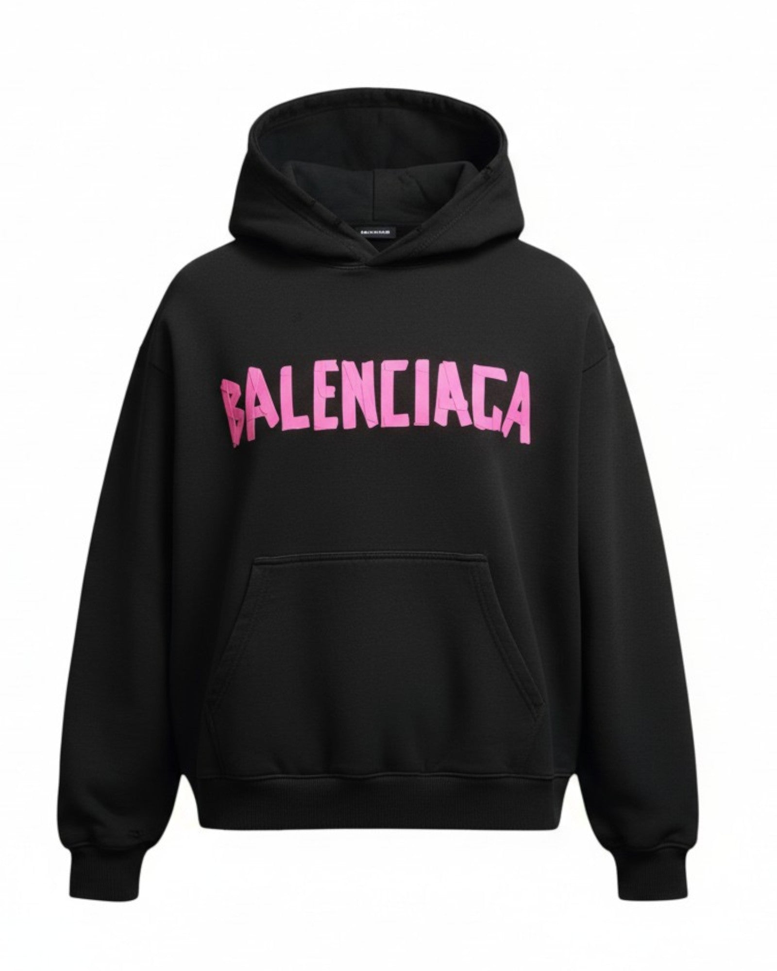 Sweat a capuche noir et rose Balenciaga