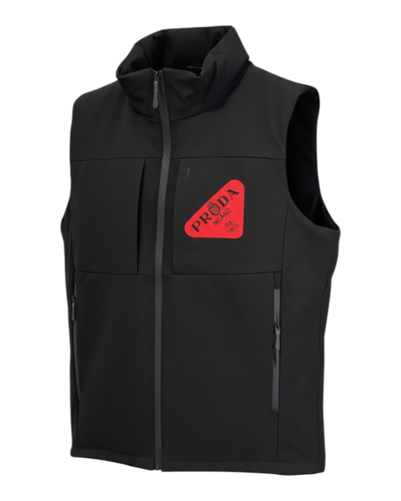 Gilet sans manche noir Prada