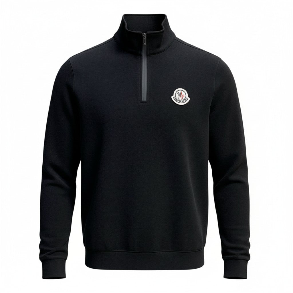 Sweat a zip noir Moncler