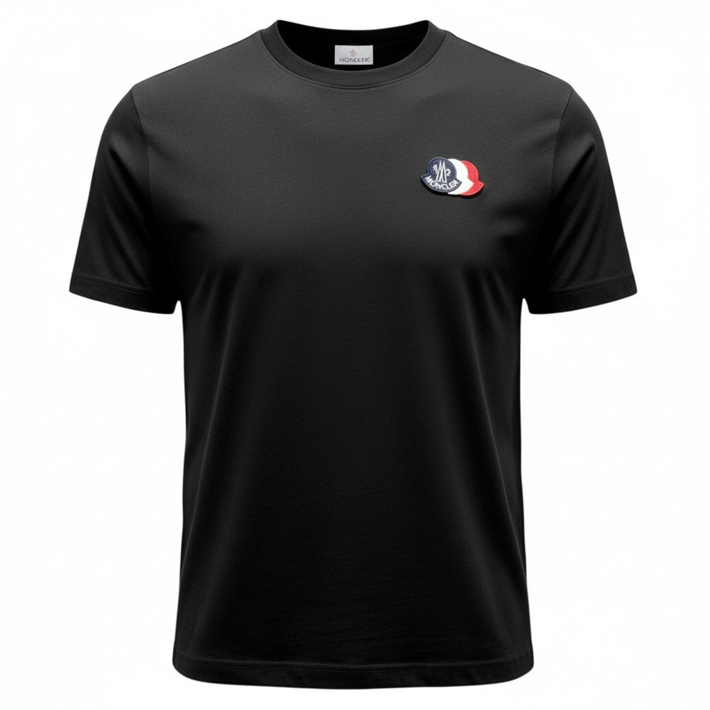 T-shirt triple logo noir Moncler