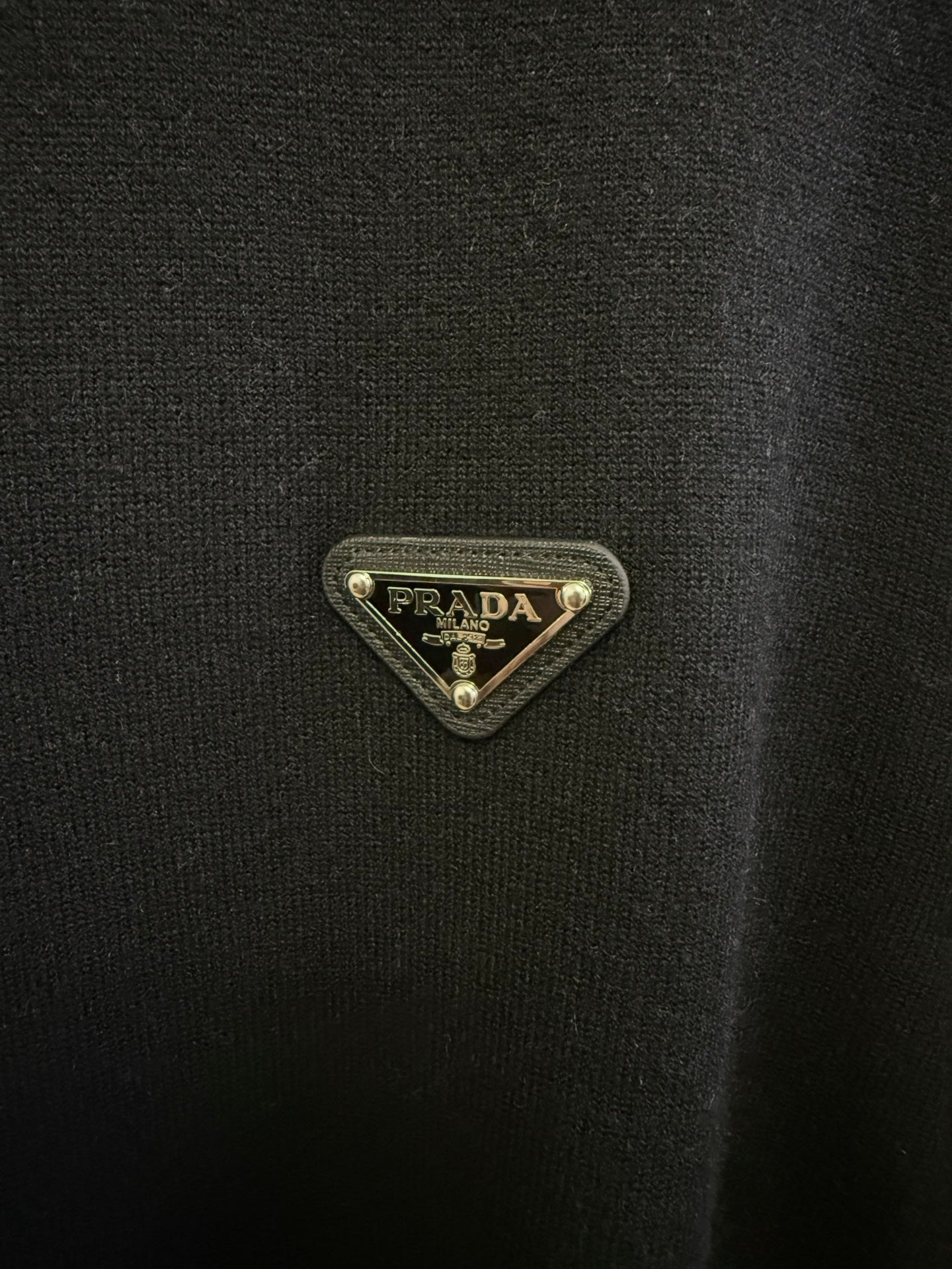 Sweat-shirt à zip noir Prada