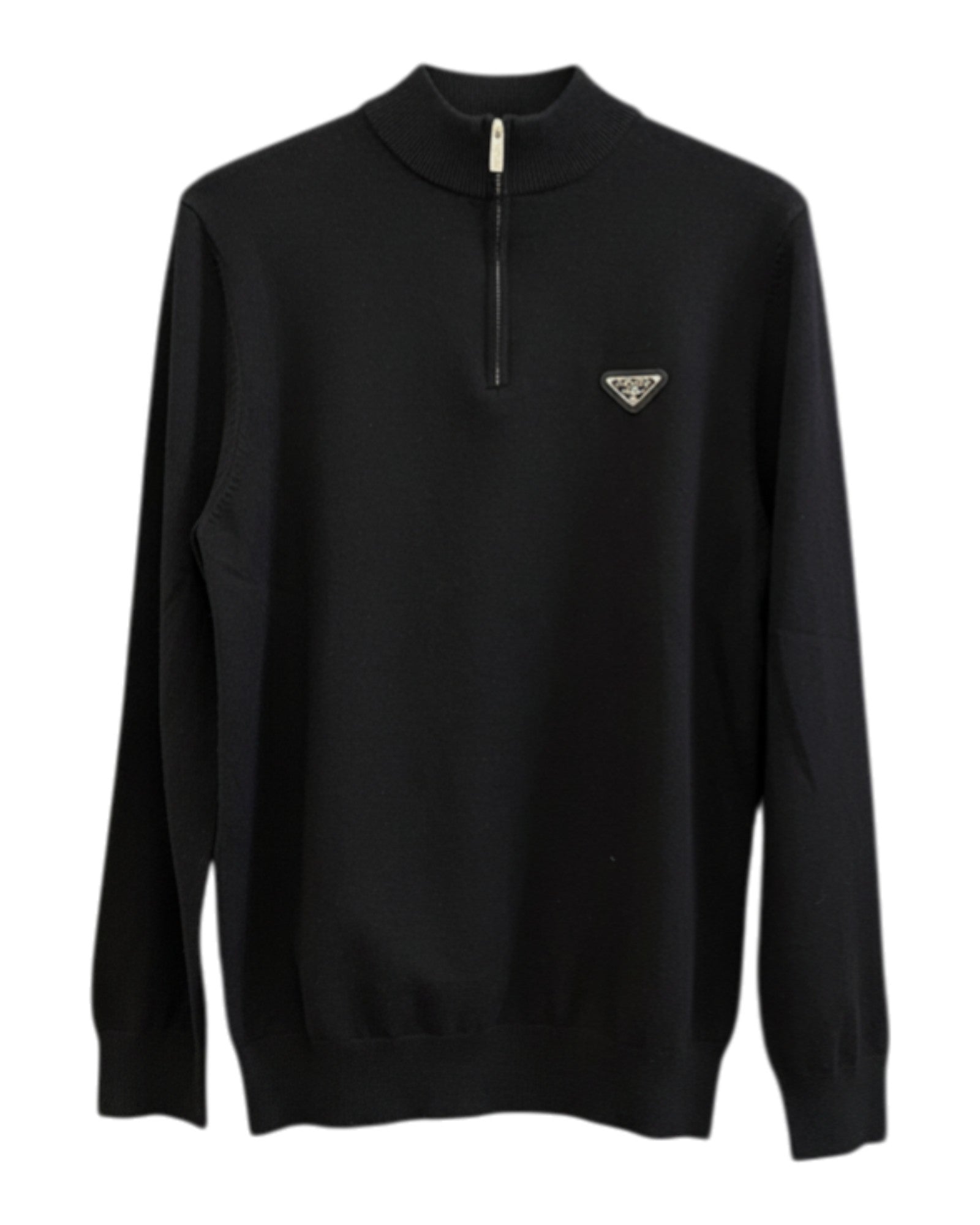 Sweat-shirt à zip noir Prada