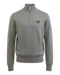 Sweat-shirt à zip gris Prada