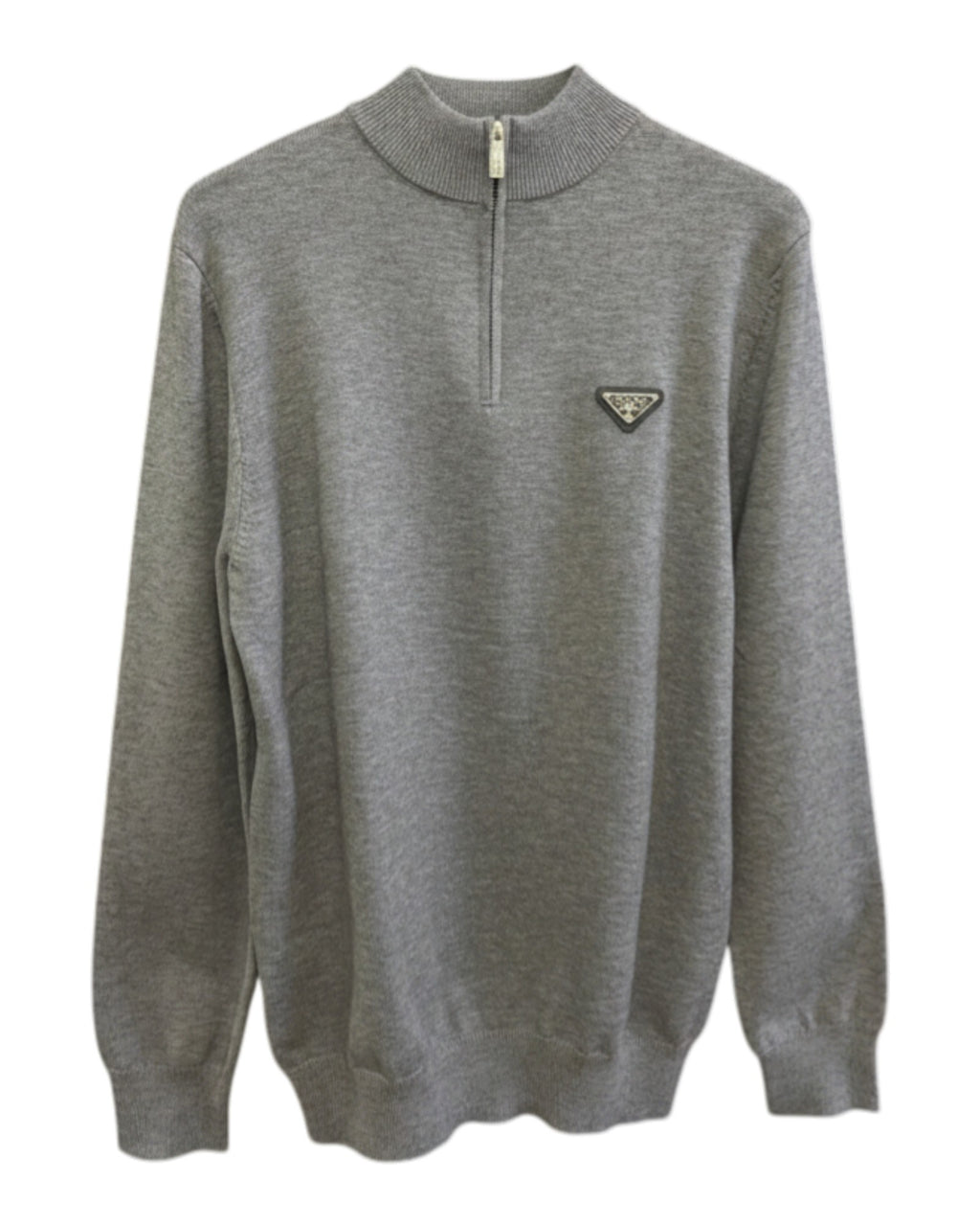 Sweat-shirt à zip gris Prada