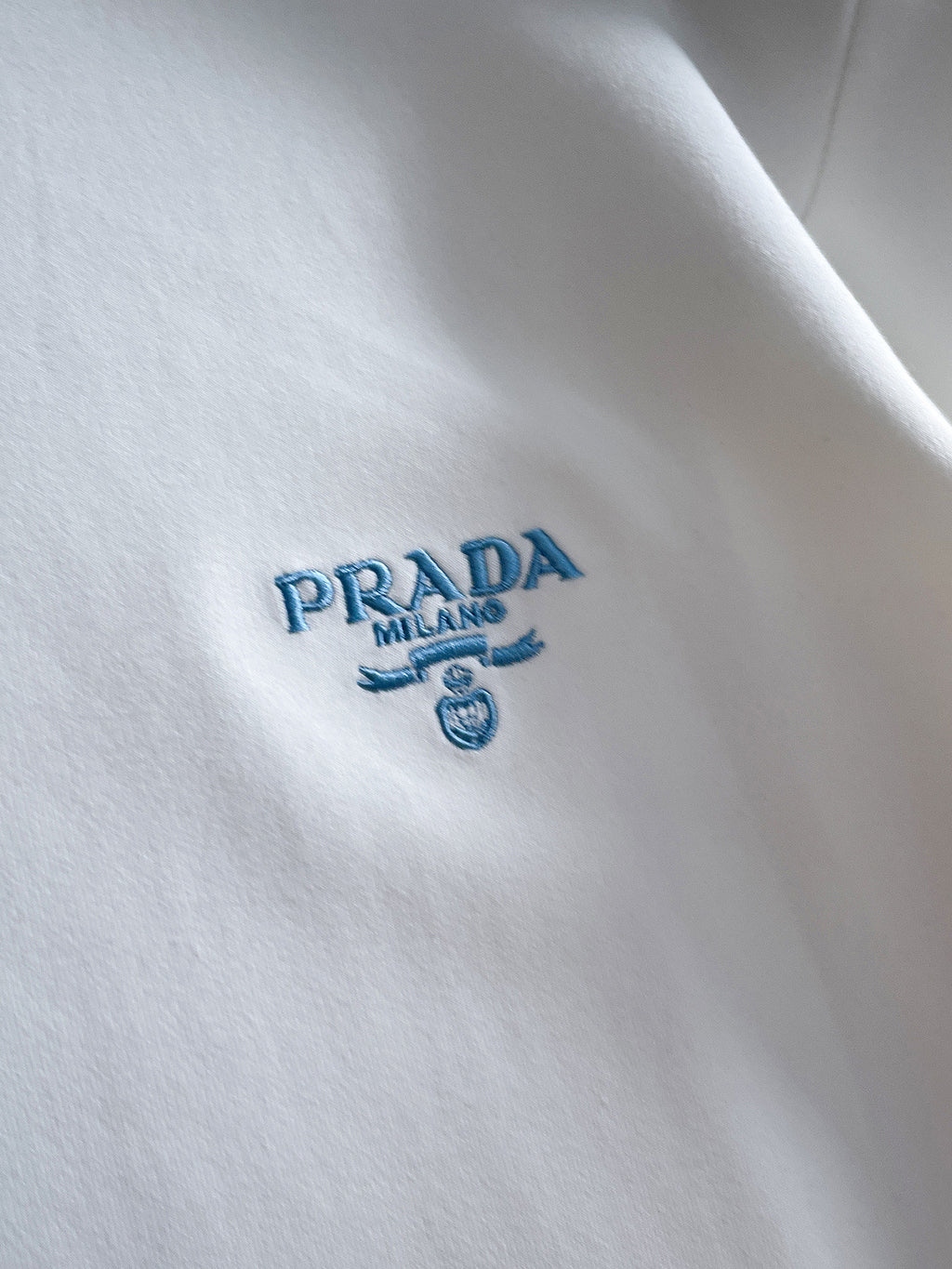 T-shirt manche longue blanc Prada
