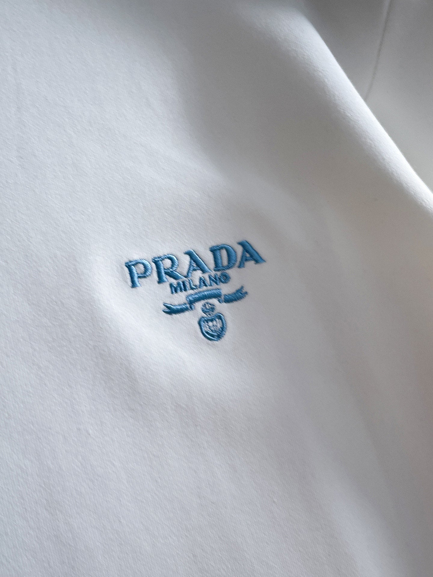 T-shirt manche longue blanc Prada