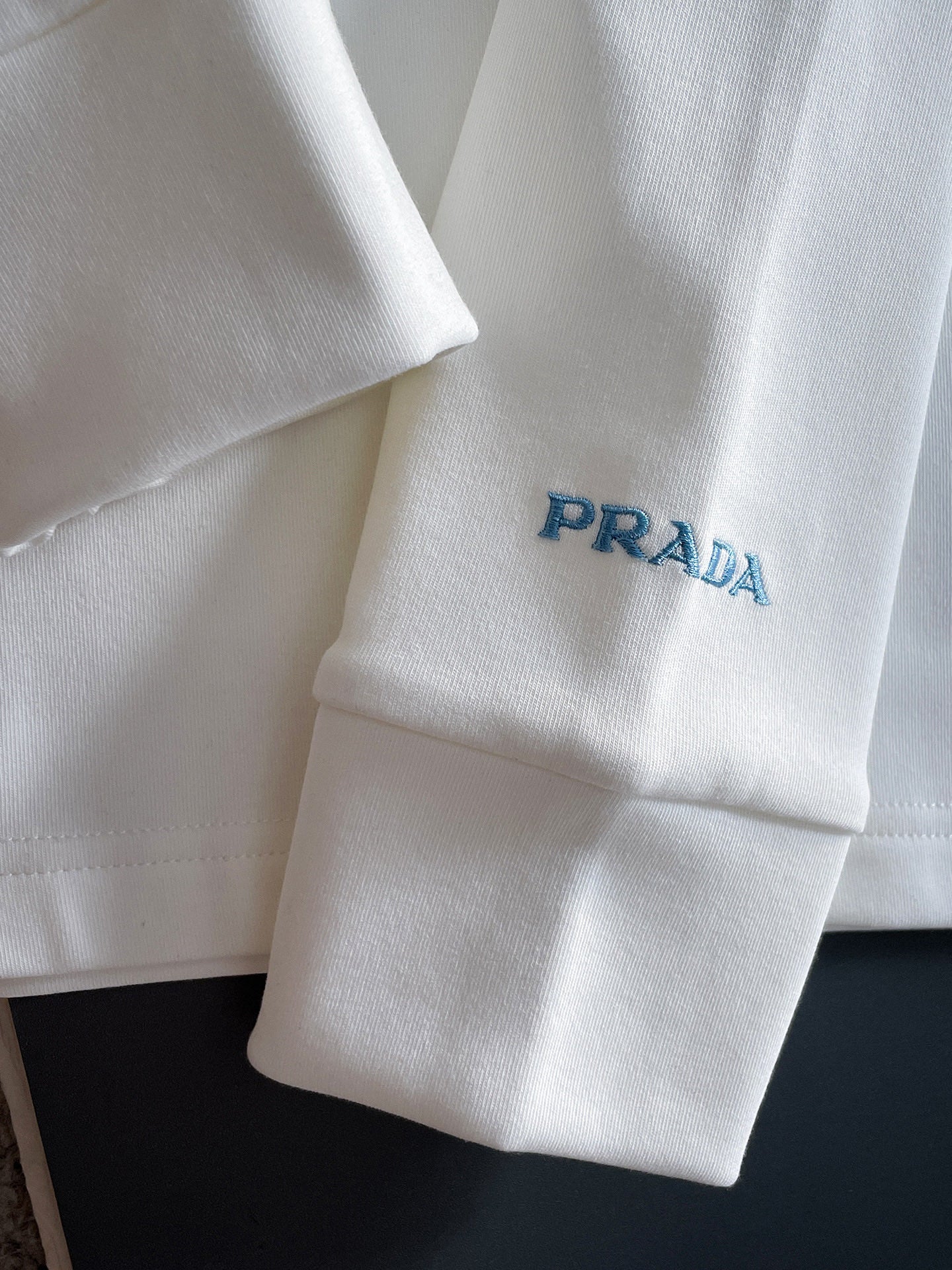 T-shirt manche longue blanc Prada