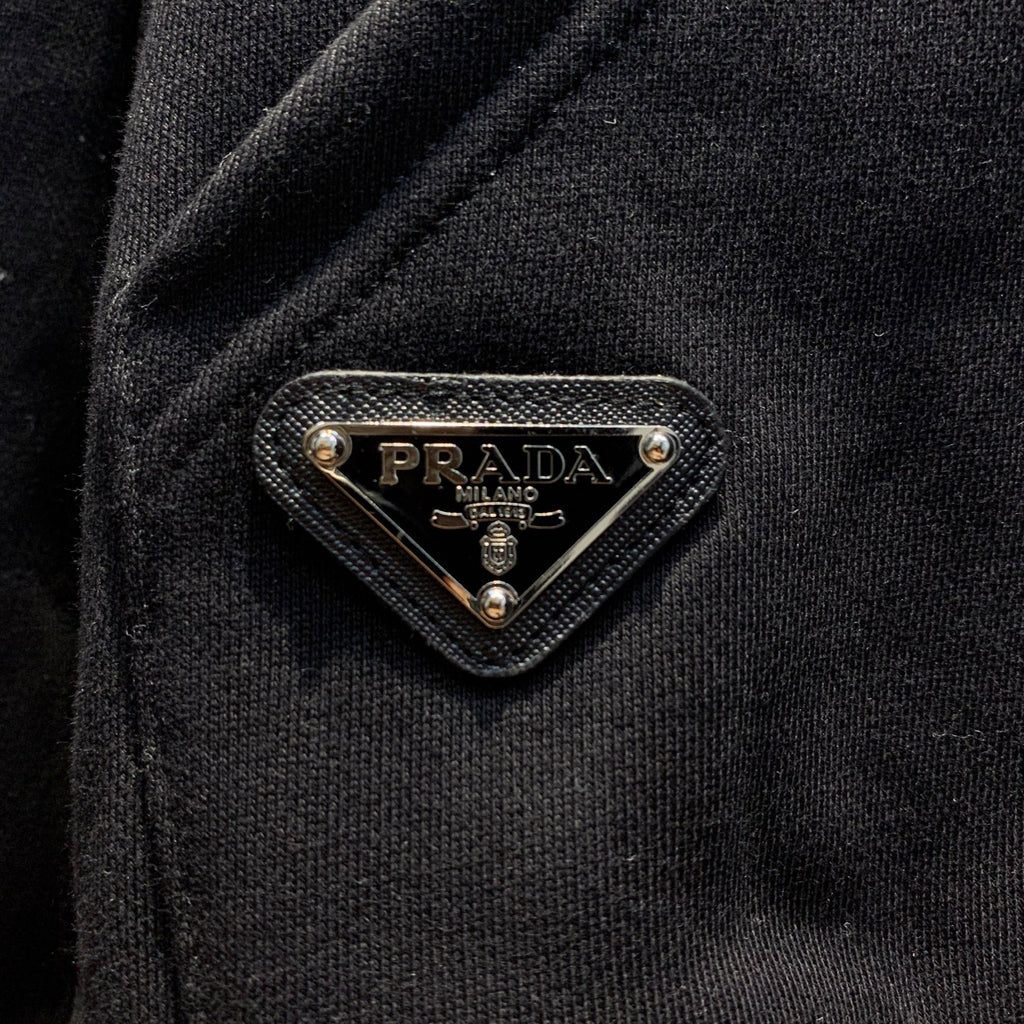 Sweat à capuche noir Prada