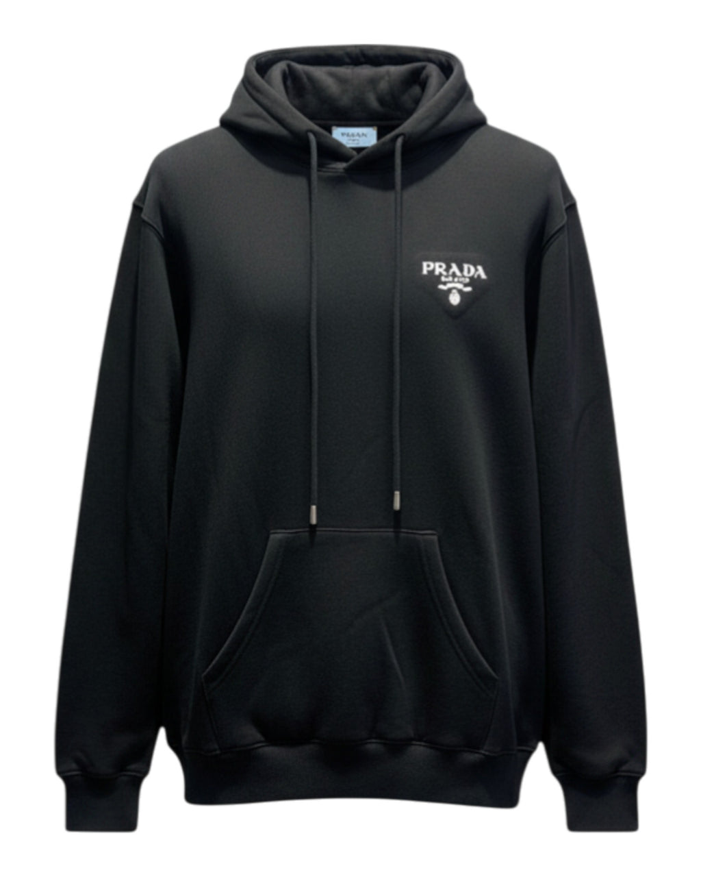Sweat à capuche noir Prada