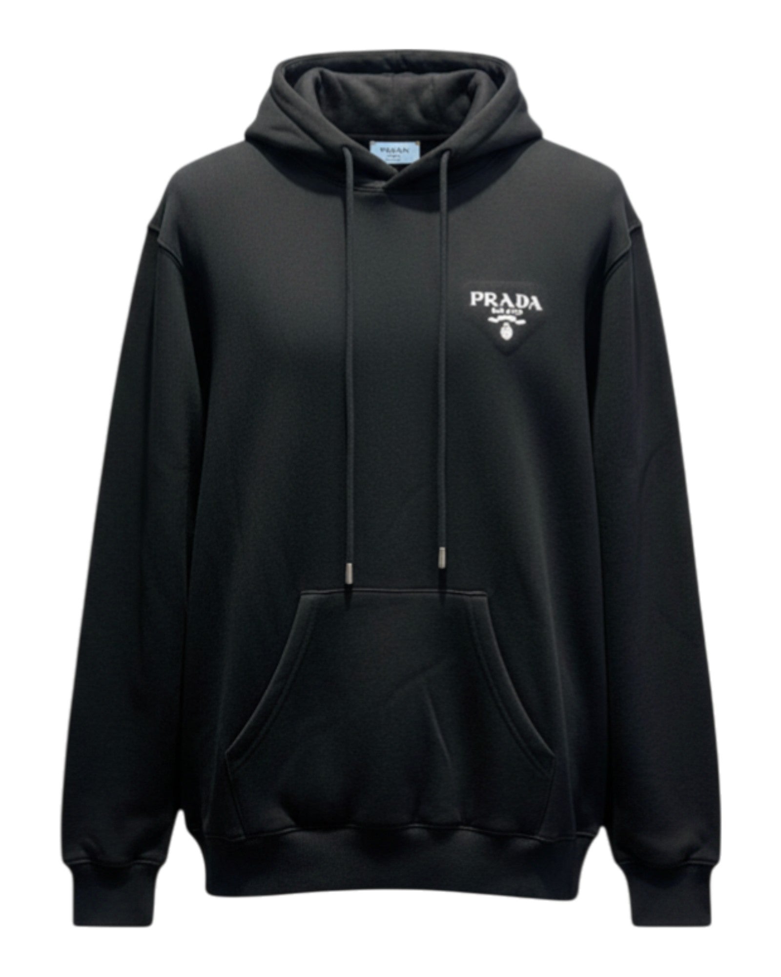 Sweat à capuche noir Prada
