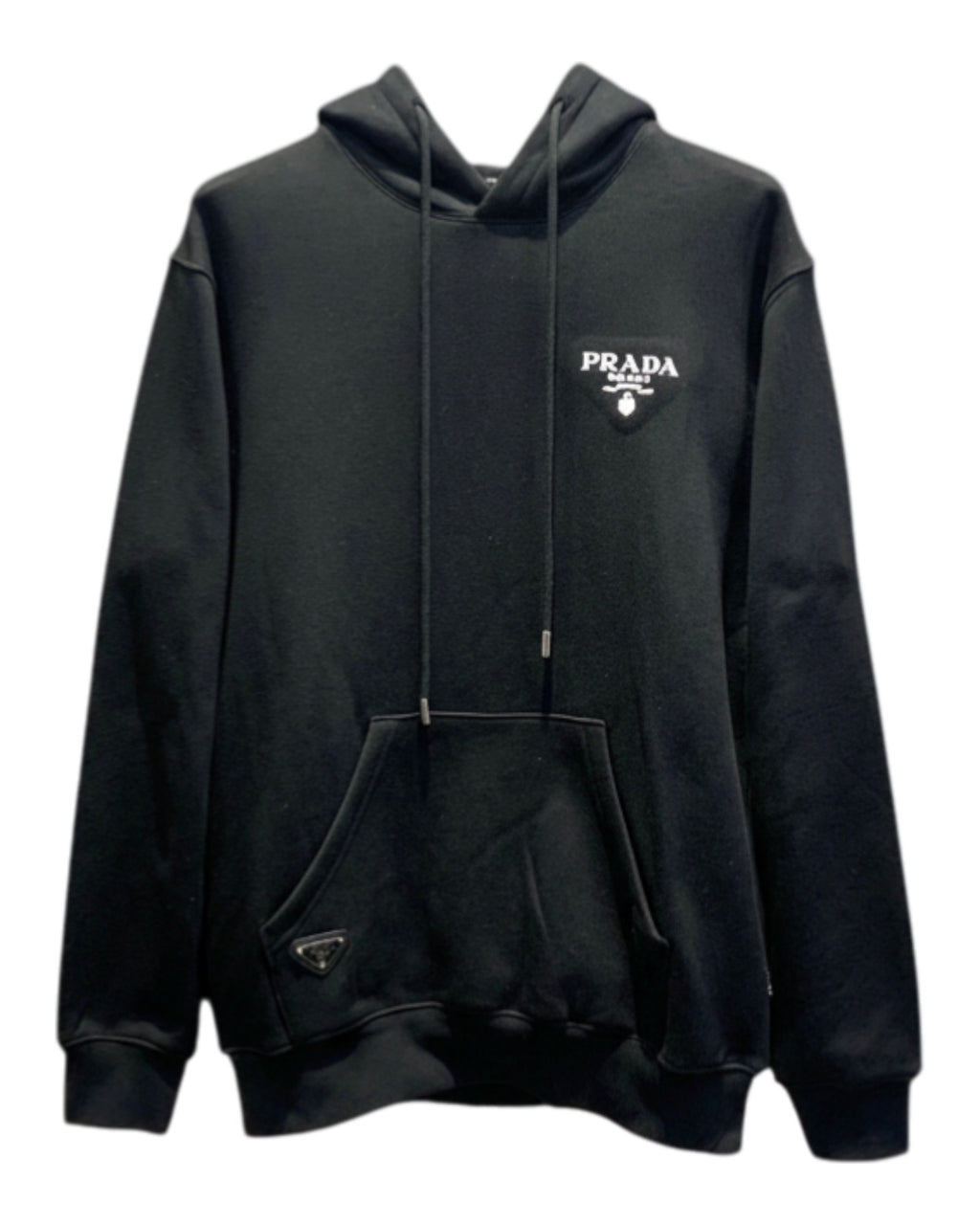 Sweat à capuche noir Prada