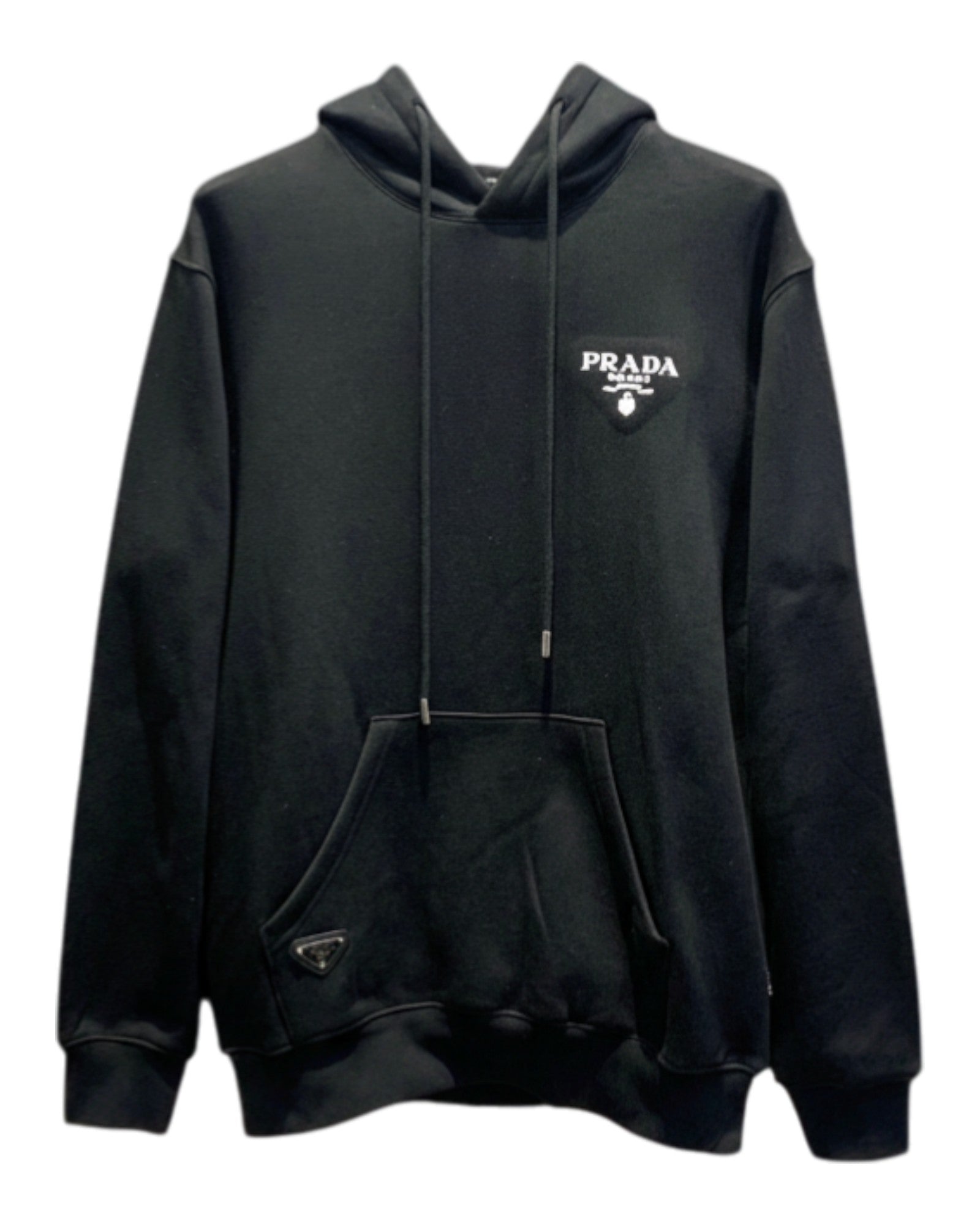 Sweat à capuche noir Prada