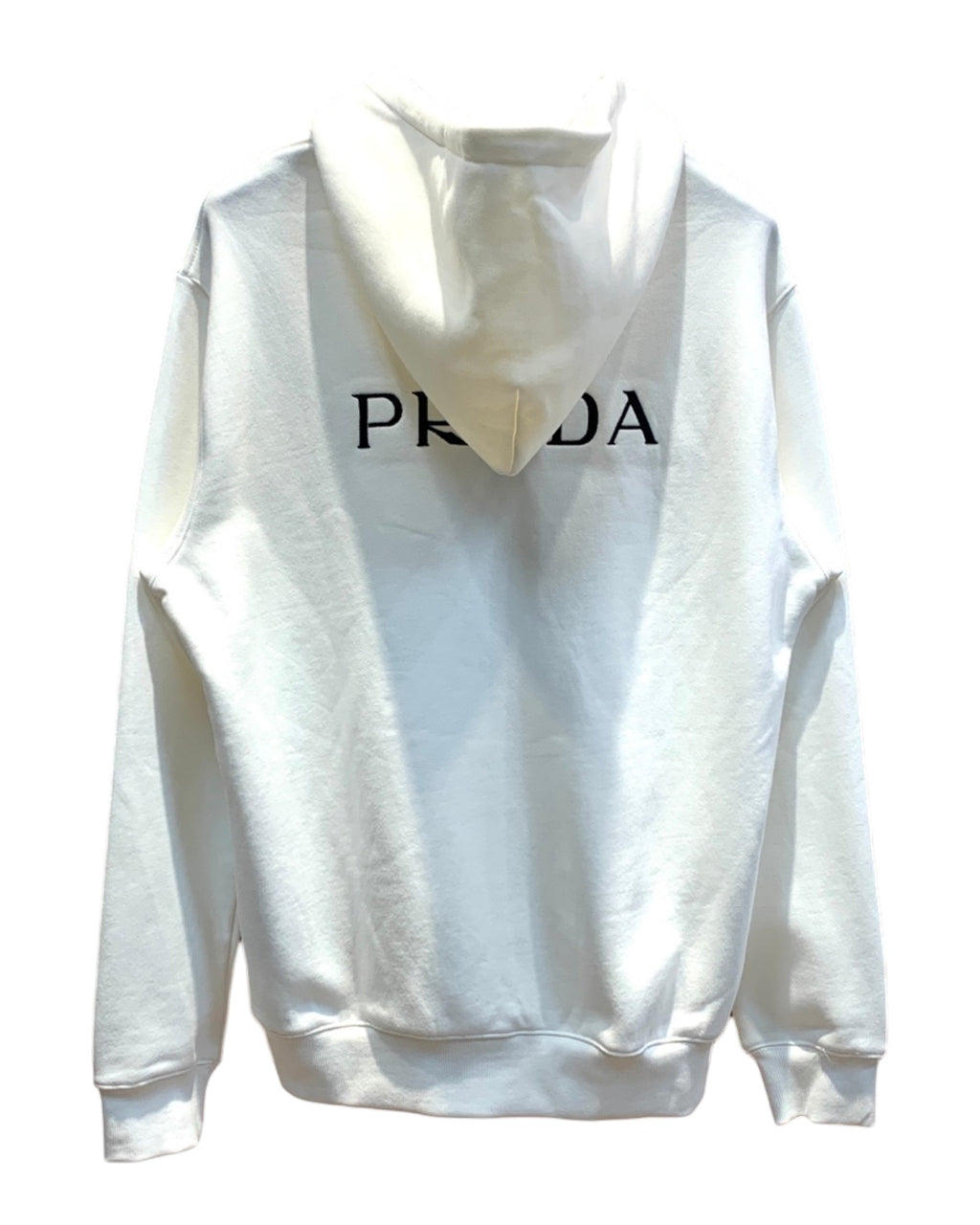 Sweat à capuche blanc Prada