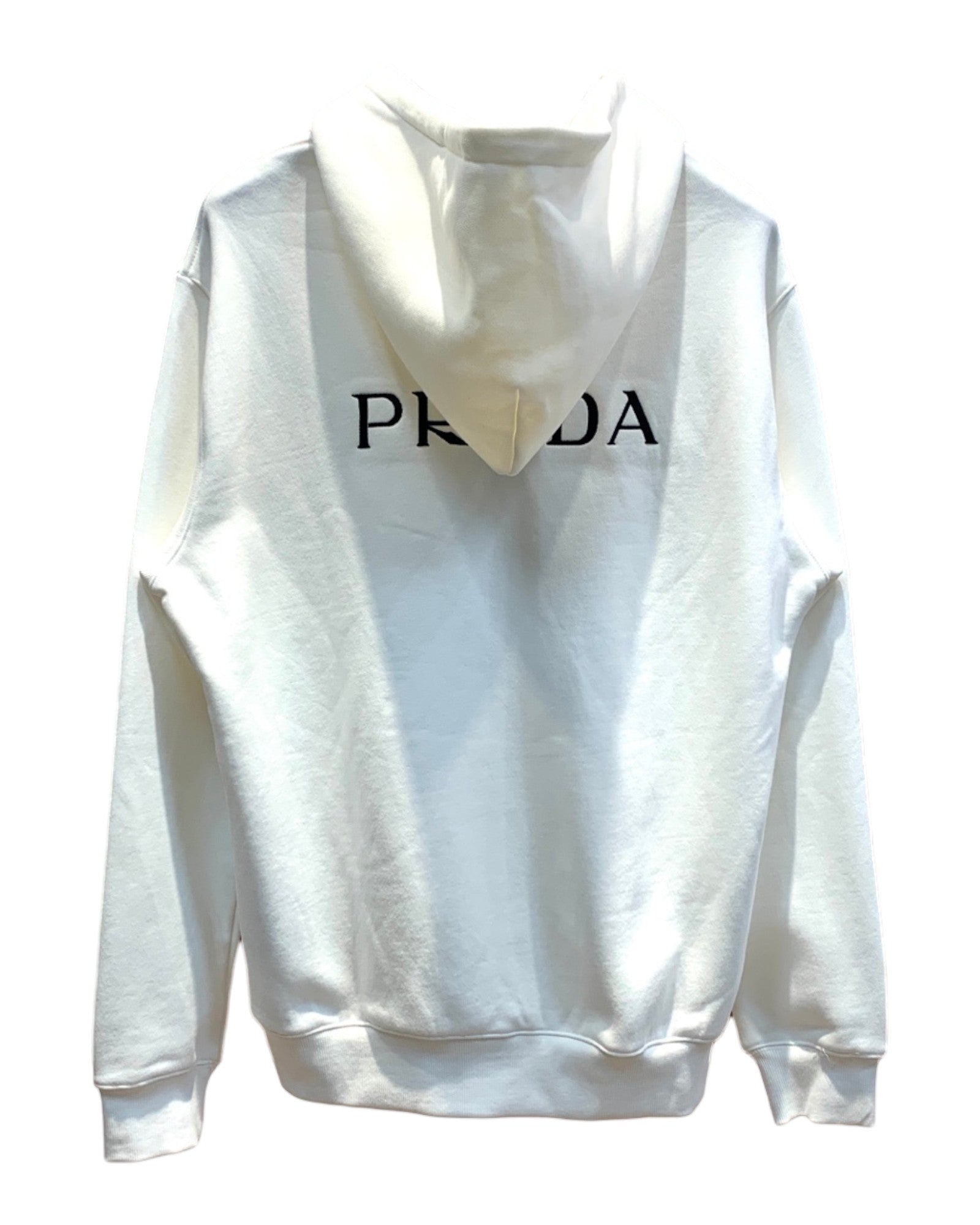 Sweat à capuche blanc Prada