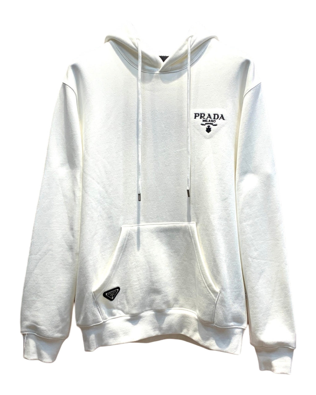 Sweat à capuche blanc Prada