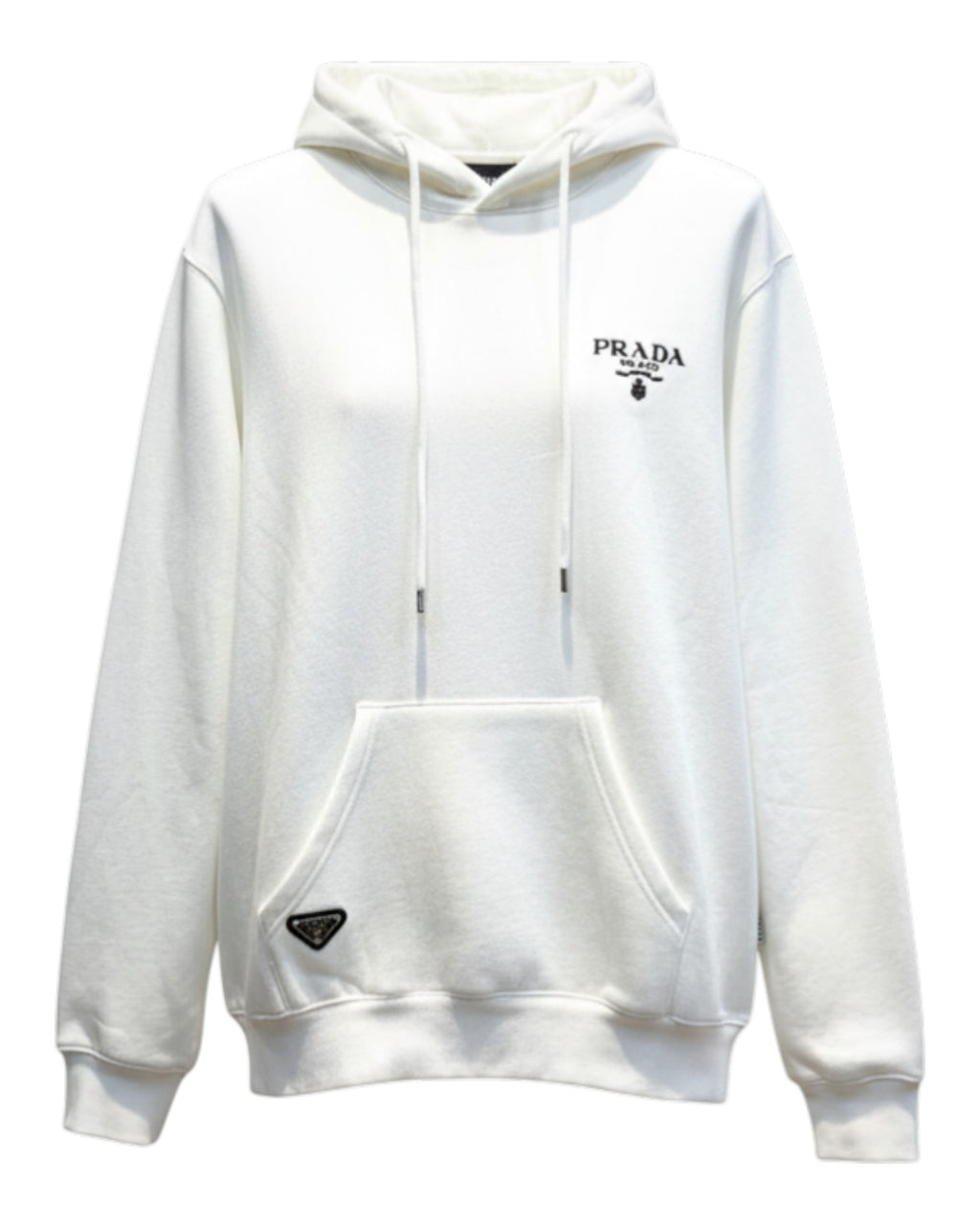 Sweat à capuche blanc Prada