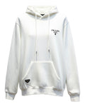 Sweat à capuche blanc Prada