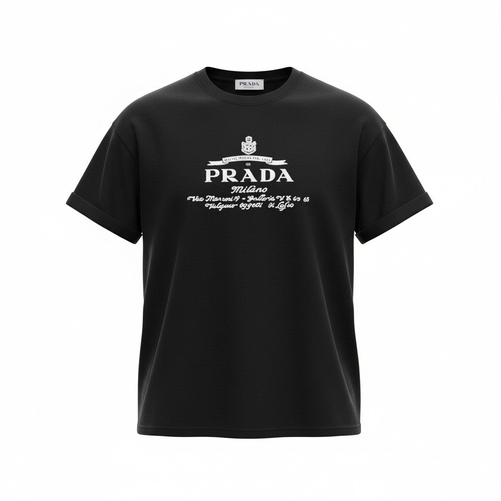 T-shirt noir Prada